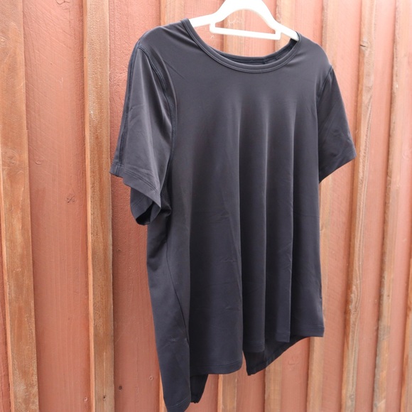 Athleta Black Workout Yoga Gym Open Back T Shirt size Medium Women - Picture 10 of 12